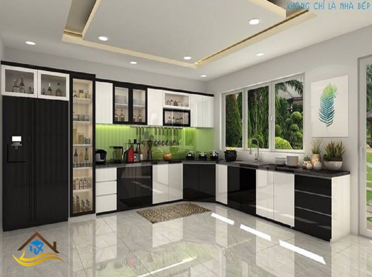 TỦ BẾP GỖ CN, LÕI XANH - NC1